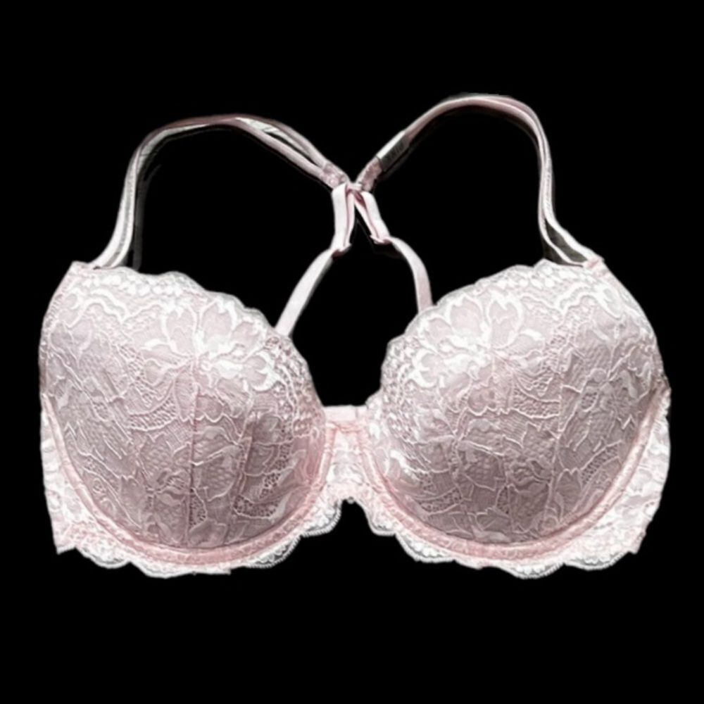Victorias Secret Pink lightly lined demi convertible straps to Racerback bra 36D